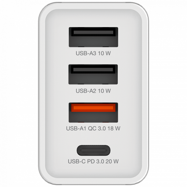 VERBATIM 49701 CHR-30EU2 USB-CHARGER 30W WHITE