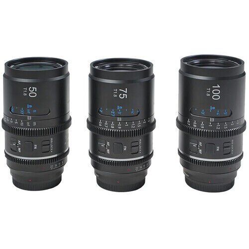 Sirui Astra Series AF T1.8 1.33x Full Frame Neutral Flares Anamorphic Sony E Mount 3'lü Lens Kit
