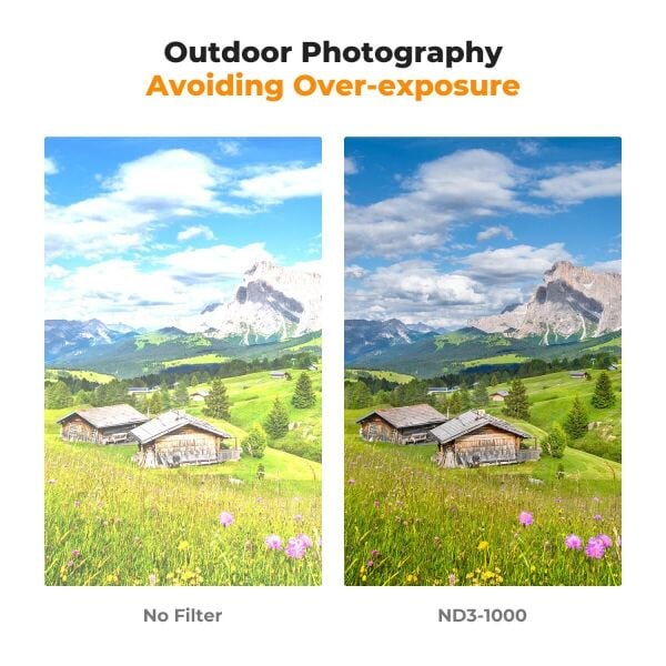 K&F 82mm Nano-D Serisi ND3-ND1000 Filtre (1.5-10 Stop)