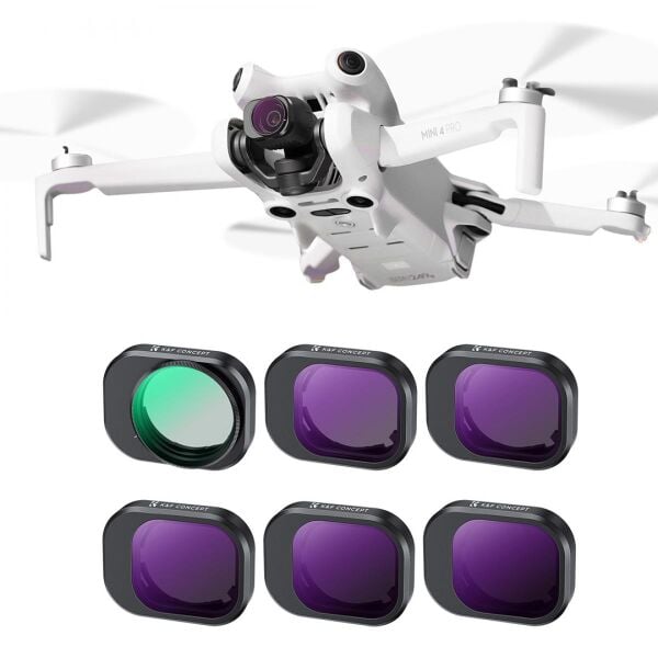 K&F  DJI Mini 4 Pro Filtre Kiti 6'lı Paket (CPL + ND8 + ND16 + ND32 + ND64 + ND128)