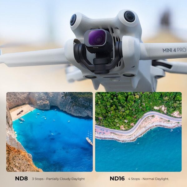 K&F  DJI Mini 4 Pro Filtre Kiti 6'lı Paket (CPL + ND8 + ND16 + ND32 + ND64 + ND128)