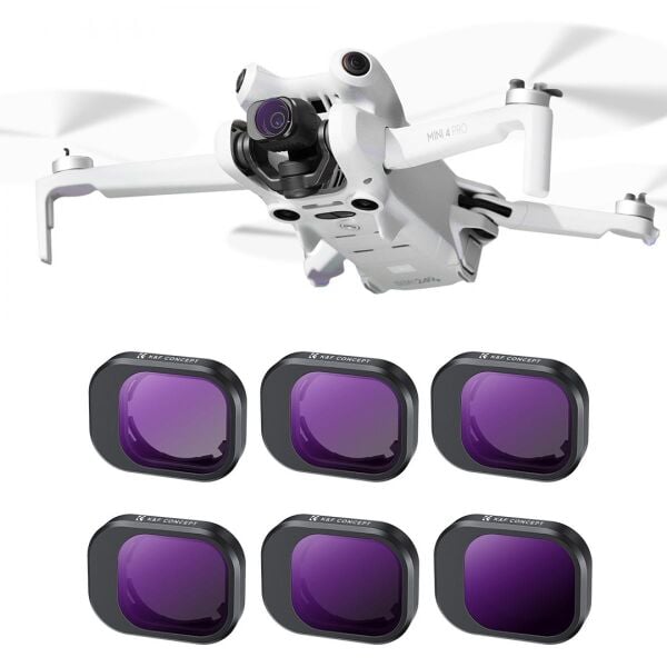 K&F DJI Mini 4 Pro ND Filtre 6 Parça Set (ND4 + ND8 + ND16 + ND32 + ND64 + ND1000)