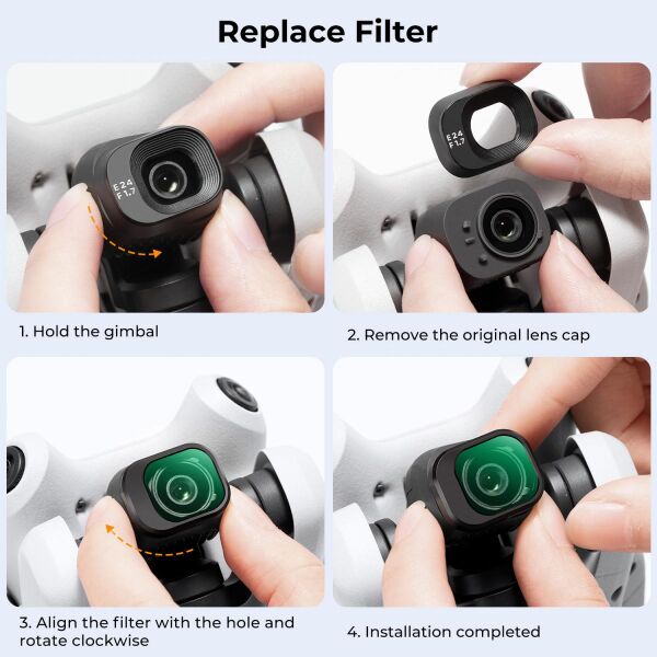 K&F DJI Mini 4 Pro UV Filtresi
