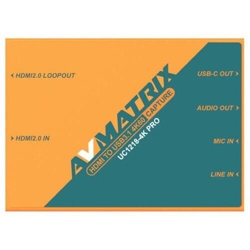 AVMatrix UC1218-4K PRO HDMI to USB 4K Capture Box