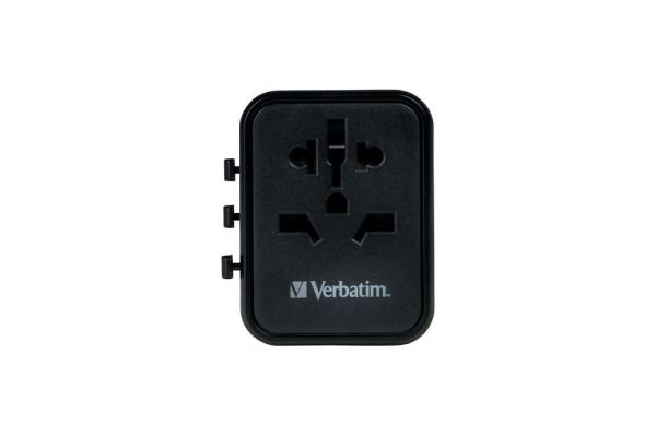 VERBATIM 49544 - UTA-02 UNIVERSAL TRAVEL ADAPTER PD20W / QC / 1xUSB / 1xType-C