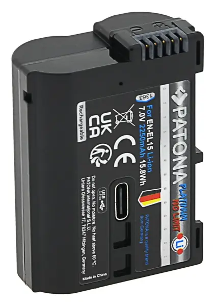 Patona 1363 Nikon EN-EL15C Platinum Usb-C Girişli Batarya