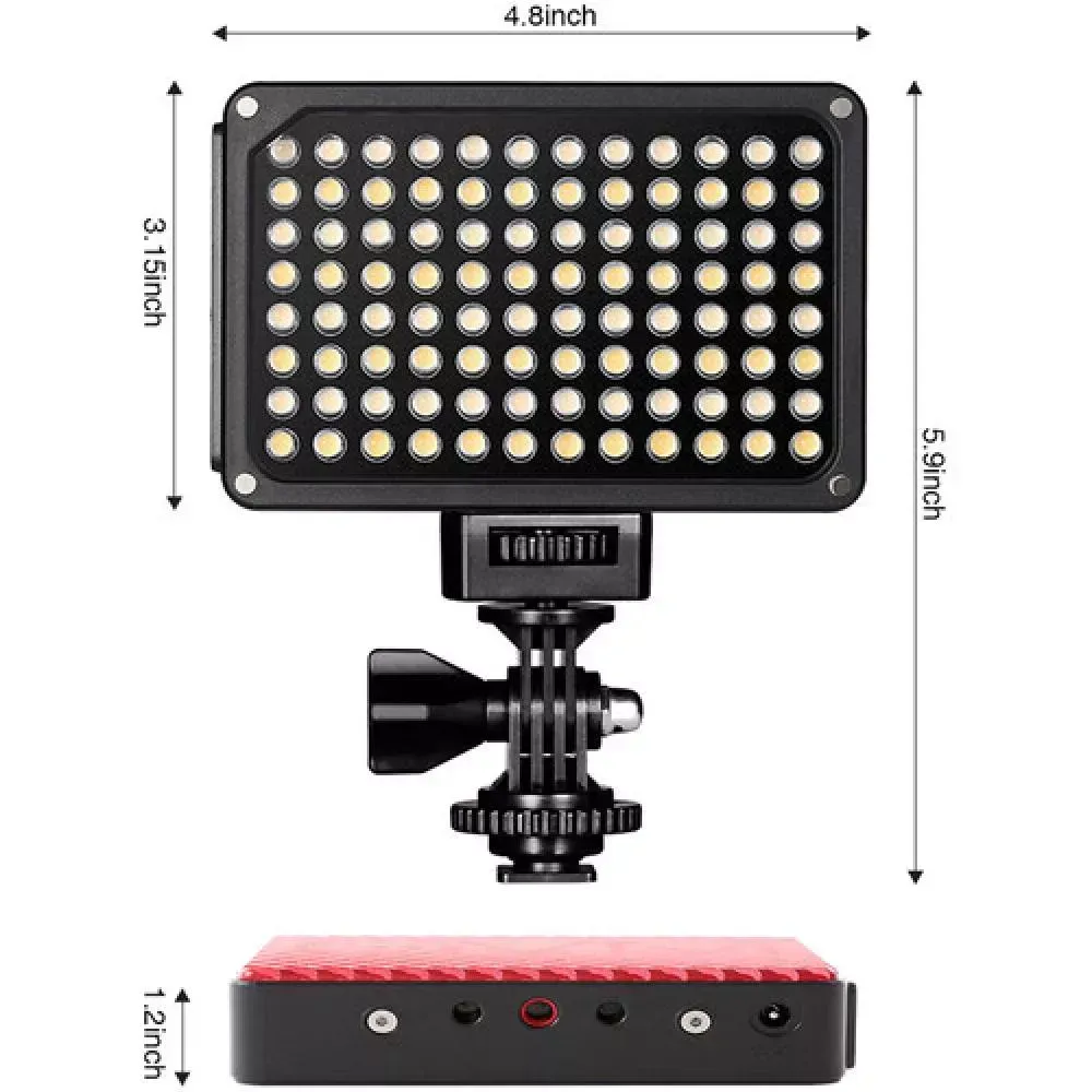 GVM 5S Bi-Color Kamera Üstü Dahili Akülü Mobil Led Işık (12x8cm)