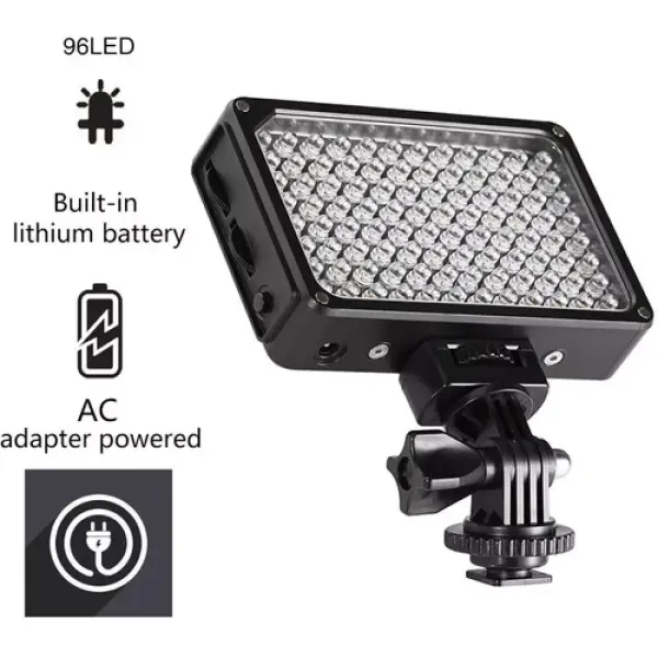 GVM 5S Bi-Color Kamera Üstü Dahili Akülü Mobil Led Işık (12x8cm)
