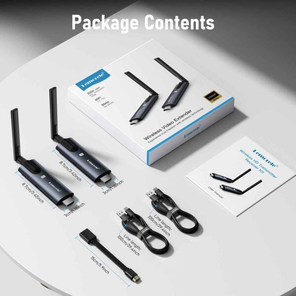 Lemorele R1030 Ultra Uzun İletim Kablosuz HDMI Kiti – 1TX - 1RX