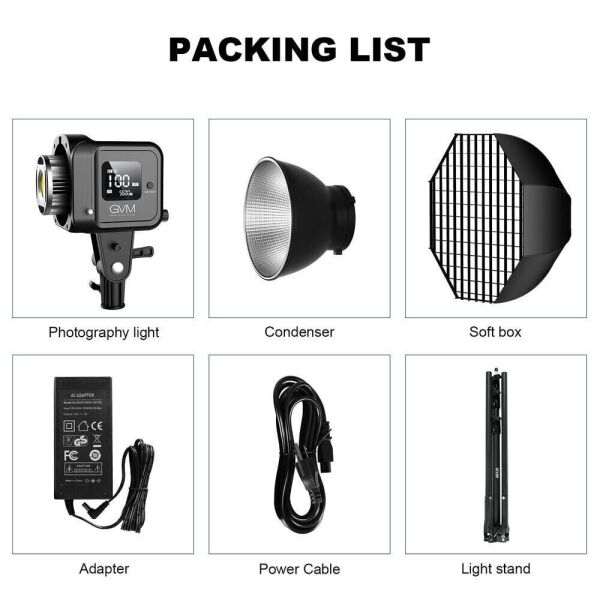 GVM SD80D Bi-Color LED Video Işığı Ayaklı Softbox Set
