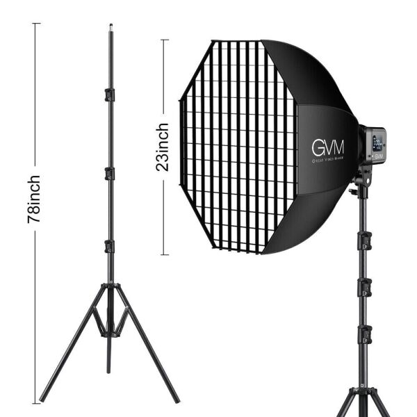 GVM SD80D Bi-Color LED Video Işığı Ayaklı Softbox Set