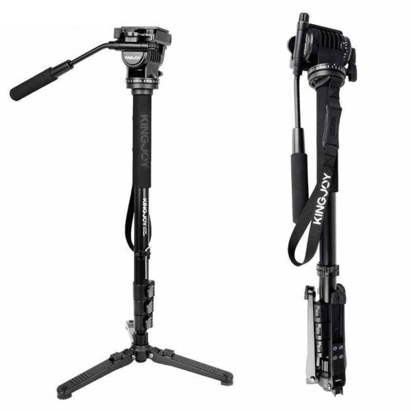 Kingjoy MP208F Monopod + VT-1510 Video Kamera Tripod Başliği + M3 360° Dönebilen Monopod Tabani