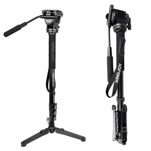 Kingjoy MP208F Monopod + VT-1510 Video Kamera Tripod Başliği + M3 360° Dönebilen Monopod Tabani