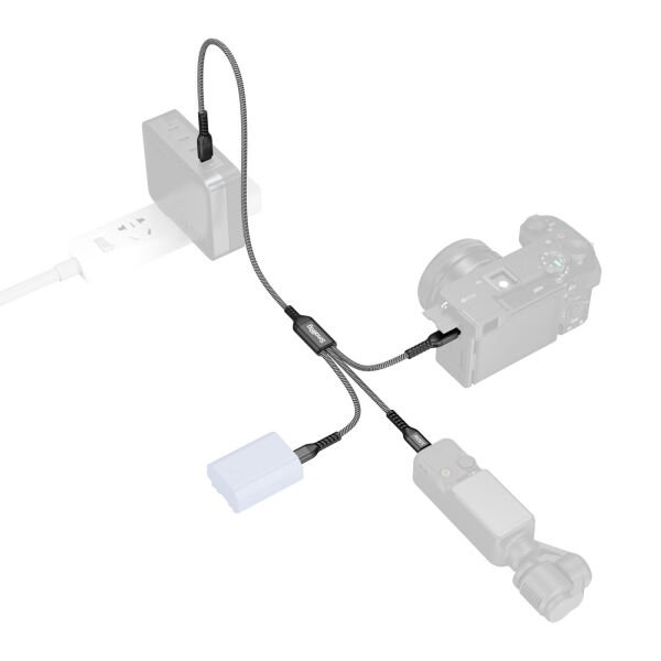SmallRig 5079 3'ü 1 arada USB-C Güç Kablosu (120cm)
