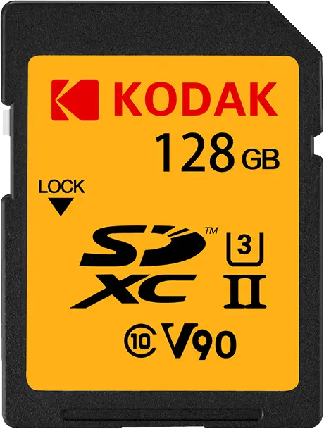Kodak 128GB UHS-II U3 V90 SD Hafıza Kartı (280MB/s - 240MB/s)