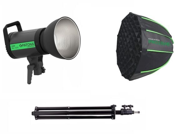 PATONA 4198 ML-1200 120W Bi-Color LED Hızlı Kurulum  60cm Octagon Softbox Tekli Işık Kiti