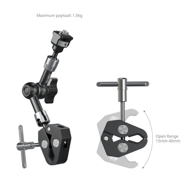 SmallRig 5310 Magic Arm Yengeç Şeklinde Kelepçeli (7'')