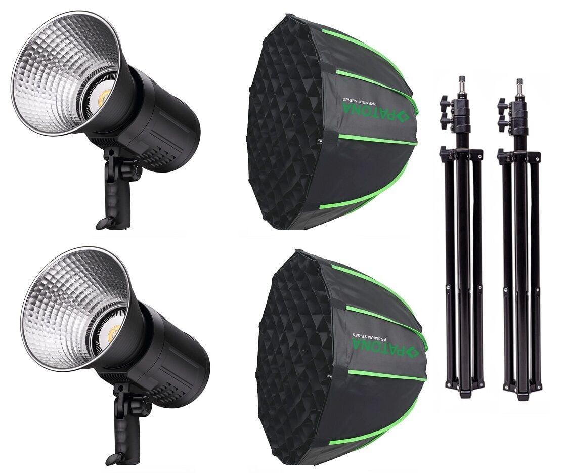 PATONA 4275 LED 80W RGB Hızlı Kurulum  60cm Octagon Softbox Fotoğraf ve Video Işığı Çiftli Kit