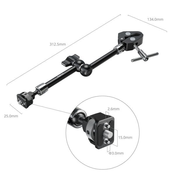 SmallRig 5311 Yengeç Şekilli Kelepçeli  Sihirli Kol (11'')