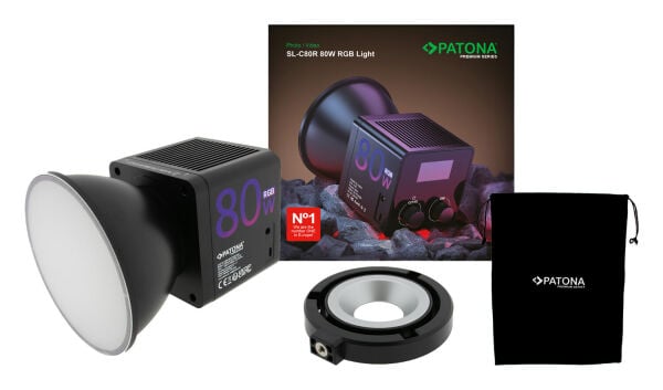 PATONA 4245 SL-80R 80W RGB LED Hızlı Kurulum  60cm Octagon Softbox Video ve Fotoğraf ışığı Tekli Kit