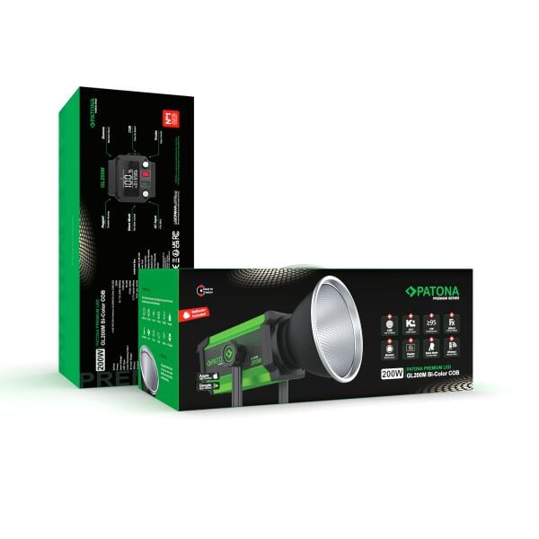 PATONA 4169 Premium GL200M 200W Bi-Color Cob-Led-Stüdyo Işığı