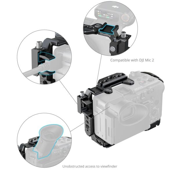 SmallRig 5590 Sony FX2  için Pil Plakalı  Gelişmiş Kafes Kiti