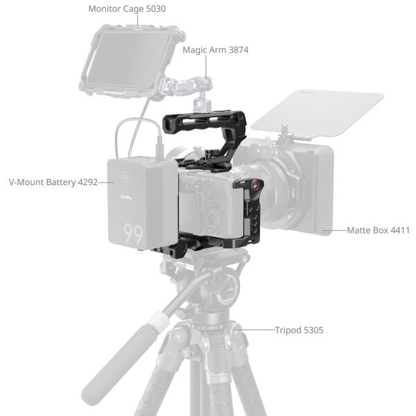 SmallRig 5590 Sony FX2  için Pil Plakalı  Gelişmiş Kafes Kiti