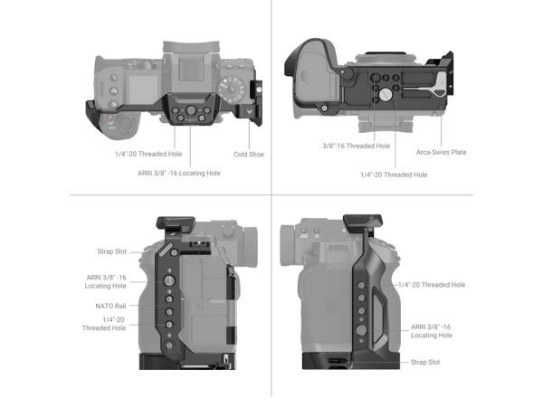 SmallRig 3934B Fujifilm X-H2 / X-H2s için Kafes