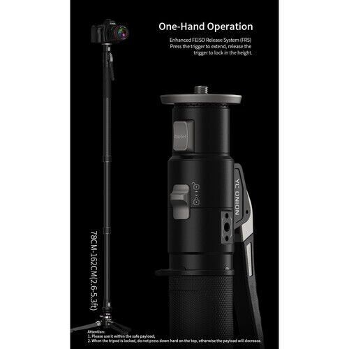 YC Onion Pineta Pro Karbon Fiber & FH60S Video Fluid Kafa Monopod Kit