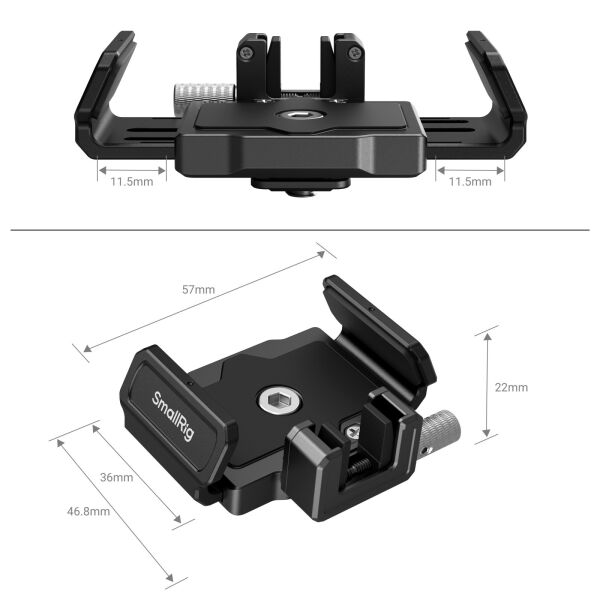 SmallRig 3272B SSD Kelepçesi Samsung T5 / T7 / T7 Shield / T9  ile uyumlu