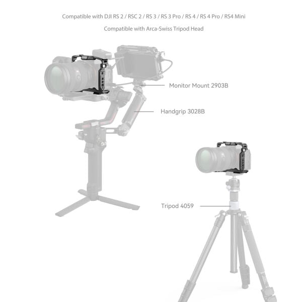 SmallRig 5583 Sony Alpha 7R V / 7 IV / 7S III / 1 / 7R IV / 7 V  için Airtag Yuvalı  Kafes