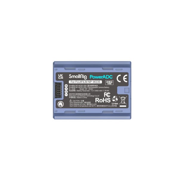 SmallRig 4266 NP-W235 USB-C Şarj Edilebilir Kamera Pili