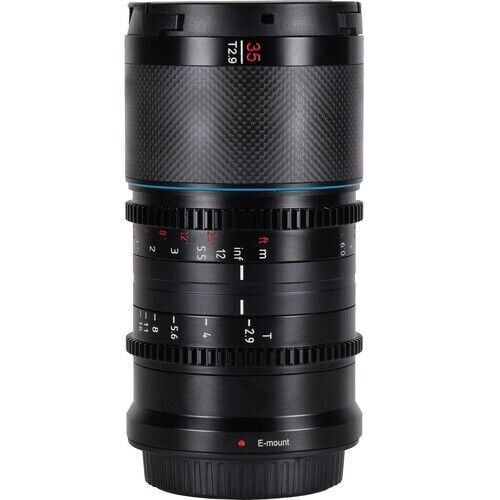 Sirui Saturn 35mm T2.9 1.6x Full-Frame Karbon Fiber Anamorfik Lens (E Mount, Mavi Flare)