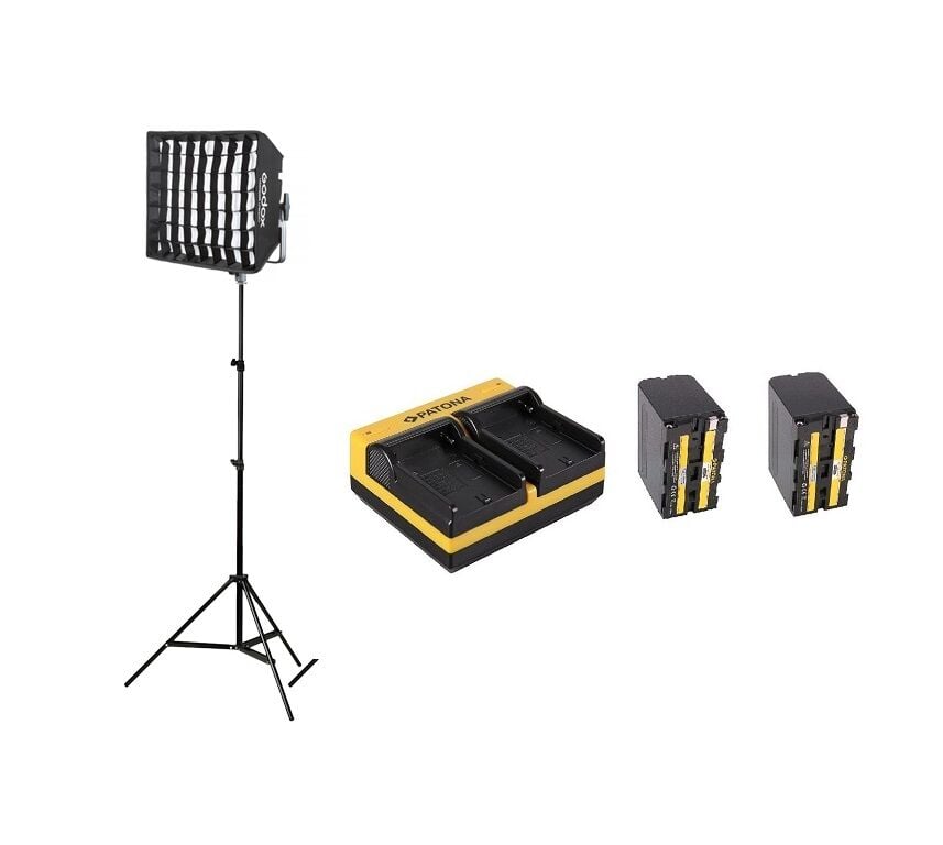 Godox LP600R K2 RGB Tek'li Panel LED Işık Kiti (Bataryalı)
