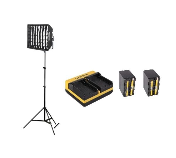 Godox LP600R K2 RGB Tek'li Panel LED Işık Kiti (Bataryalı)