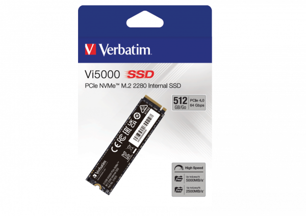 VERBATIM 31825 - VI 5000 PCIE4 NVME M.2 SSD 512GB
