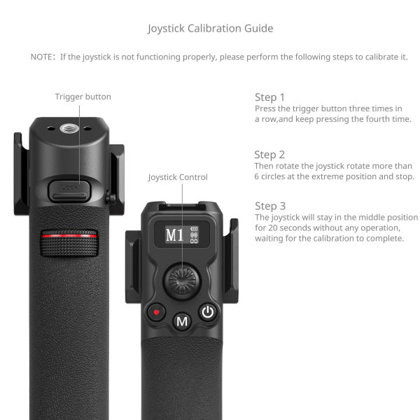 SmallRig 4329 DJI RS Serisi  için  Kablosuz Kontrol   Sapı