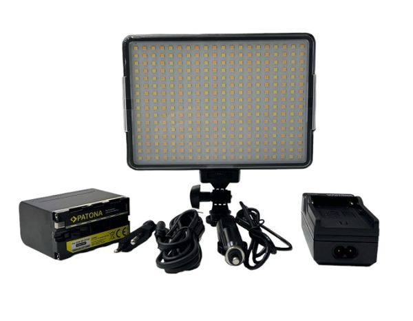 Patona 4295 LED-320A Bicolor Video Işığı  (Patona F970 Pil İle)