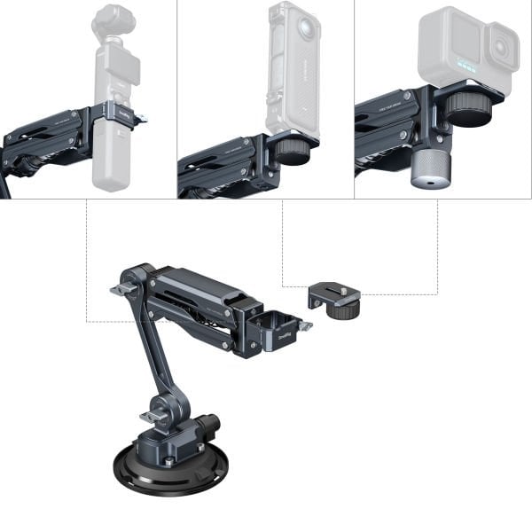 SmallRig 5123  Mini Şok Emici Kol, DJI Osmo Pocket 4 / Pocket 3 / GoPro HERO13 / Insta360 X5 / X4 için