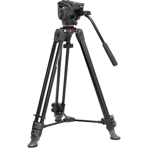 Manfrotto MVK500XAM Video Tripod Kiti Çantalı (Yeni 500X Başlık İle)Twin Leg Alu Video System