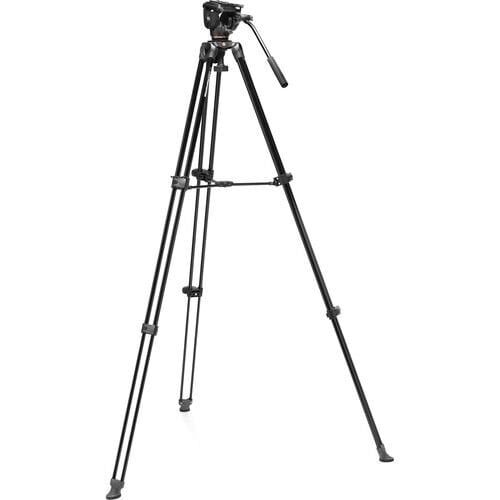 Manfrotto MVK500XAM Video Tripod Kiti Çantalı (Yeni 500X Başlık İle)Twin Leg Alu Video System