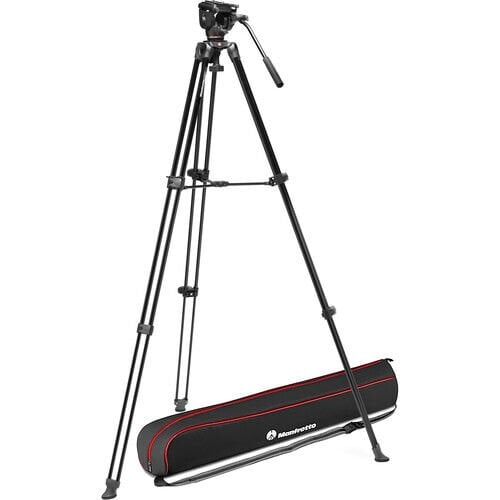 Manfrotto MVK500XAM Video Tripod Kiti Çantalı (Yeni 500X Başlık İle)Twin Leg Alu Video System