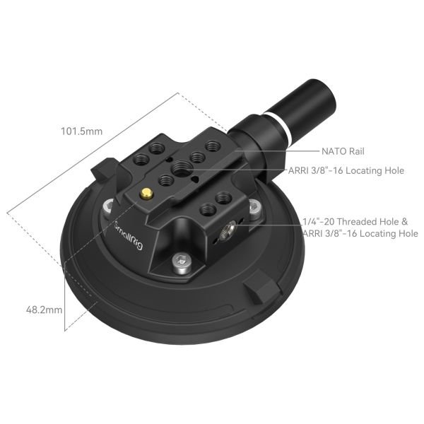 SmallRig 4122C 4'' Vakumlu Kamera Montaj Desteği Araç Çekim Vantuzu