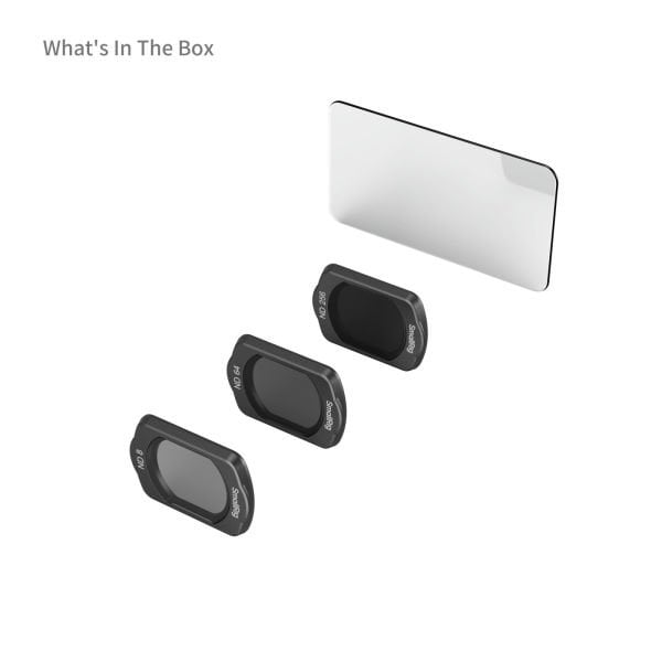 SmallRig 4774 DJI Osmo Pocket 3  için  ND8 /  ND64 / ND256 / Ekran Koruyucu Filtre Seti