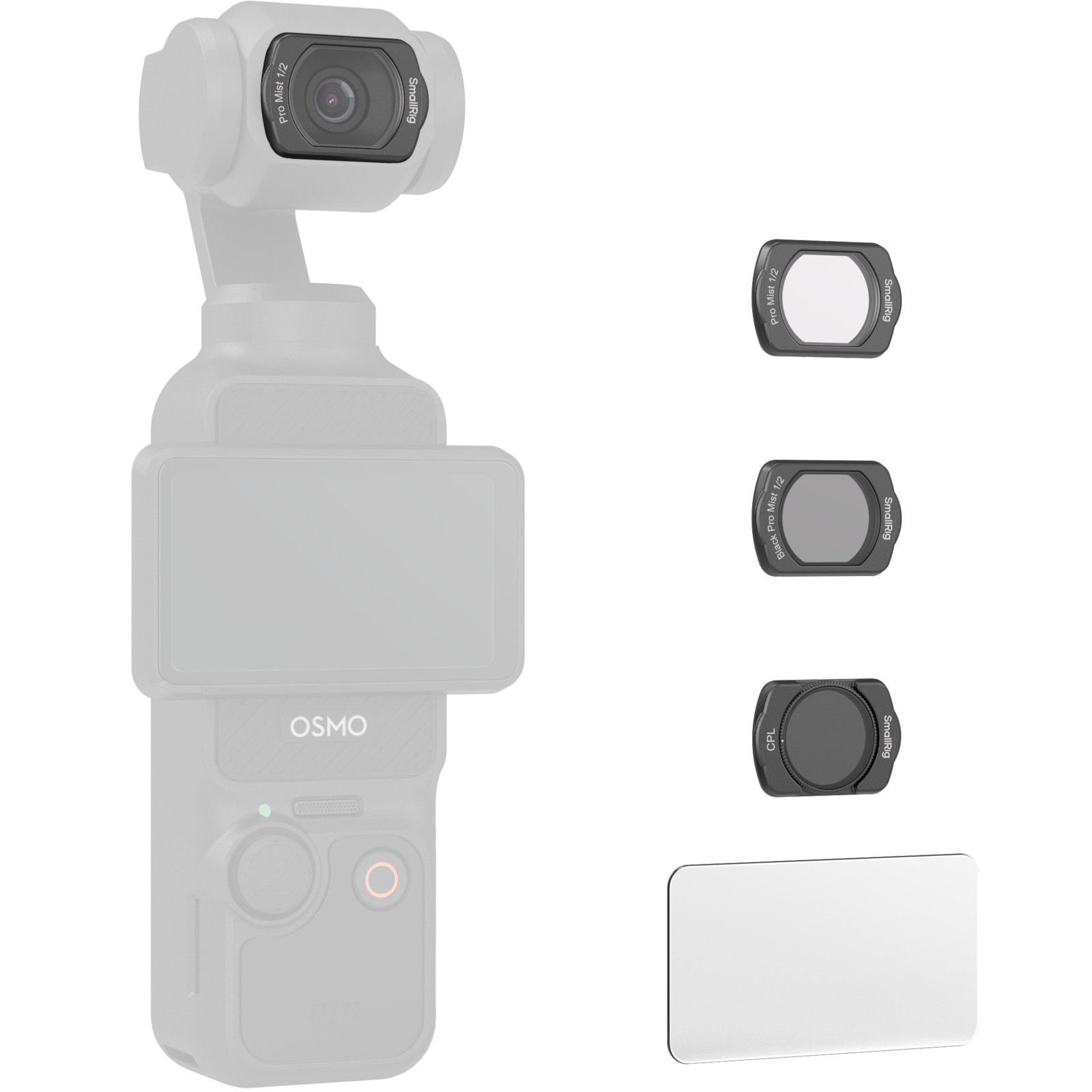 SmallRig 4775 DJI Osmo Pocket 3  için / Beyaz Difüzyon / CPL Filtre / Ekran Koruyucu Filtre Seti