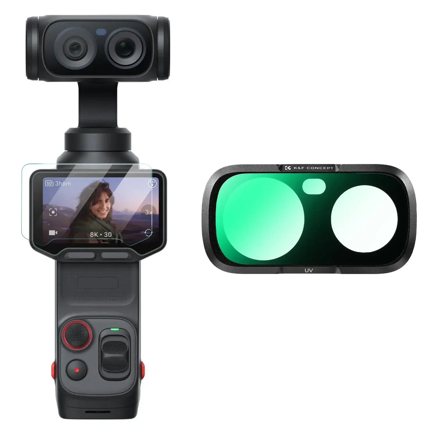 K&F Concept Insta360 Luna Ultra İçin UV Filtre (Çift Lensli )