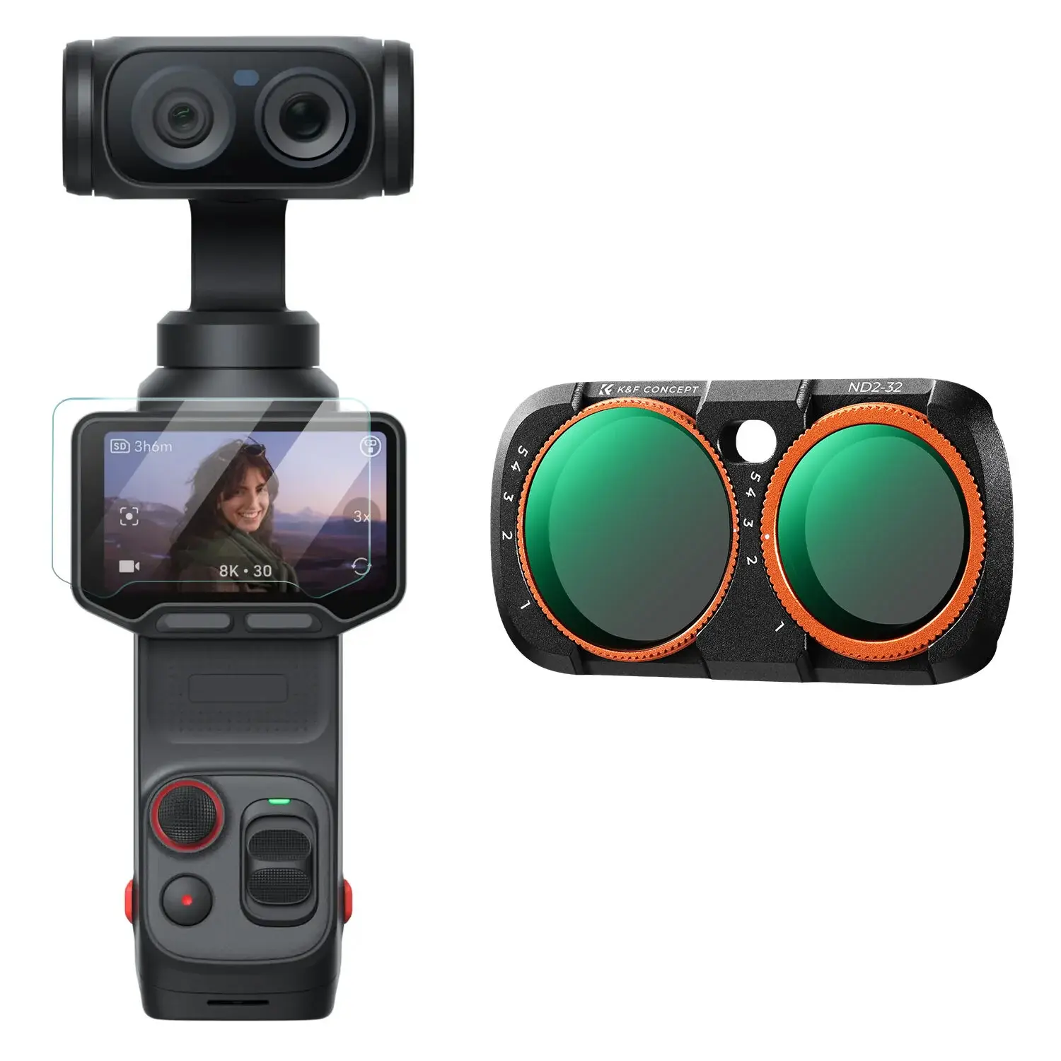 K&F Concept Insta360 Luna Ultra İçin Değişken ND Filtre (ND2-32)