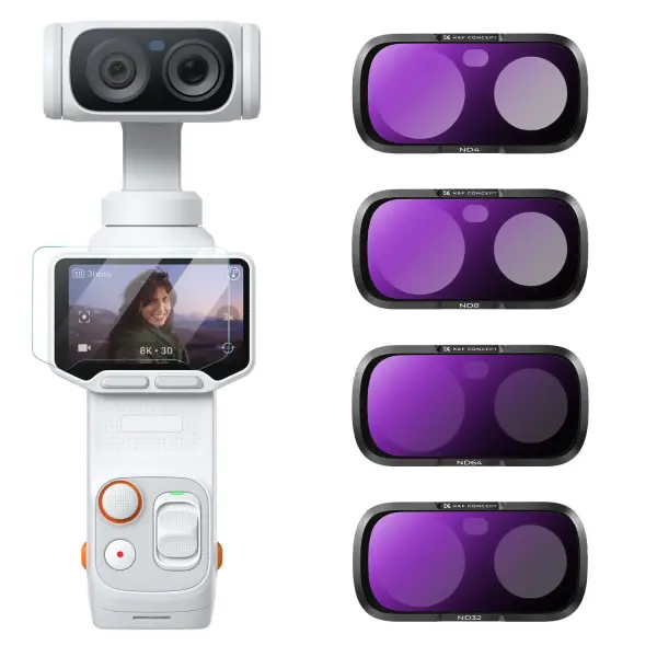 K&F Concept Insta360 Luna Ultra İçin 4 Parça ND Filtre Seti (ND4, ND8, ND16, ND32)