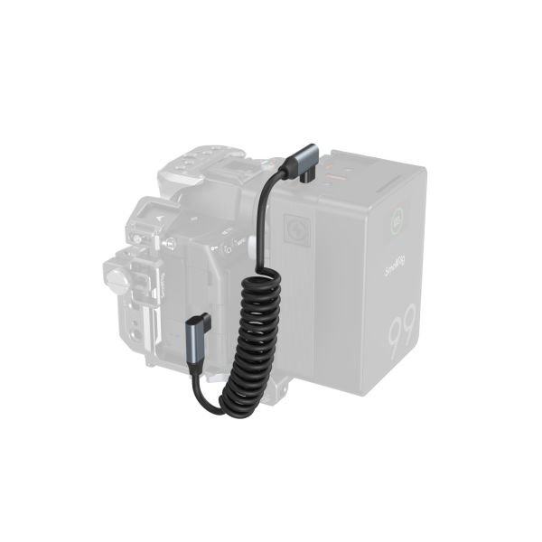 SmallRig 4793 USB-C (Açılı) - USB-C (Açılı) Sarmal Veri Kablosu