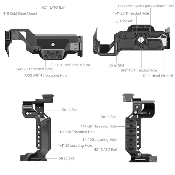 SmallRig 4902 Panasonic LUMIX S1II / S1IIE / S1RII / S5II / S5IIX / G9II  için  Kafes